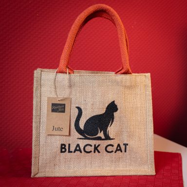 Kleine Jute-Tasche für den Katzenliebhaber Jute-Tasche, klein